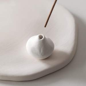 Porte-encens en céramique irrégulier, porte-encens en céramique simple, brûleur d'encens en forme de pomelo et de citrouille pour le yoga - Product Image 6