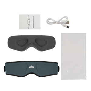 New Bluetooth Sleep Music Eye Mask Cotton Memory Foam <strong>Velcro</strong> <strong>Strap</strong> 3D Knit All Seasons Relaxation Formal Style Custom Logo - Product Image 4