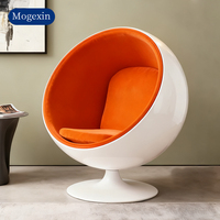 Fauteuil œuf incurvé semi-circulaire de taille adulte au design moderne et créatif pour salon et chambre à coucher, couleur personnalisée, chaise pivotante en plastique