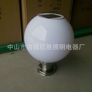 Lampe solaire de jardin en forme de sphère à fixer au mur, LED résistante à l'eau, cellule solaire mono Si 12V, éclairage décoratif extérieur - Product Image 4