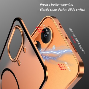 Pour <span class=keywords><strong>Xiaomi</strong></span> Poco <span class=keywords><strong>X8</strong></span> Pro Max Étui de protection magnétique en métal élastique avec cadre pour <span class=keywords><strong>Xiaomi</strong></span> <span class=keywords><strong>Redmi</strong></span> Turbo 5 Max Coque arrière transparente mate en PC - Product Image 3