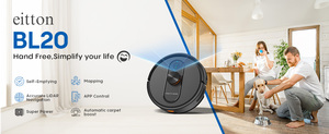Aspiradora Robótica Bagotte Mart con Recarga Automática, Húmeda y Seca, Automática para Hogares y Hoteles, con Filtro de Agua - Product Image 3