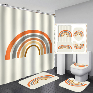 <span class=keywords><strong>Rideau</strong></span> <span class=keywords><strong>de</strong></span> <span class=keywords><strong>douche</strong></span> personnalisé avec impression décorative, style bohème, moderne du milieu du siècle, géométrique, abstrait, minimaliste, pour la salle <span class=keywords><strong>de</strong></span> bain - Product Image 6