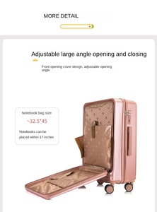 <span class=keywords><strong>Valise</strong></span> à roulettes rigide à carreaux style <span class=keywords><strong>ado</strong></span>, 2 pièces, 13/20/24 pouces, ouverture frontale, serrure à combinaison pour ordinateur portable, matériau PC - Product Image 6