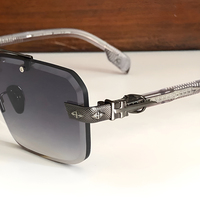 8277 grand cadre Temple surdimensionné pare-soleil nouveau carré Vintage léger hommes 2025 marque de luxe élégant dames lunettes de soleil