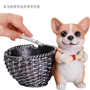 Cendrier Bouledogue Français - Artisanat en polyrésine personnalisé, figurine <span class=keywords><strong>de</strong></span> chien mignonne avec bol étoilé, décoration <span class=keywords><strong>de</strong></span> table pour fumeurs et amoureux des animaux - Product Image 4