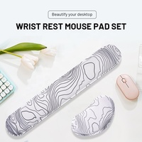 Tapis de souris gaming PC Gamer à bordures réduites avec repose-poignet en mousse à mémoire de forme, support ergonomique pour clavier, pour usage bureautique, en stock