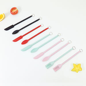 Lot de spatules télescopiques en silicone et cuillères à soupe, réglables et réutilisables, avec pinceau à huile – Vente en gros - Product Image 2