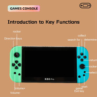 Console de jeu vidéo portable X80 PRO, écran 7 pouces, lecteur de jeux rétro classique, joystick, pour enfants, cadeaux d'anniversaire, jouets