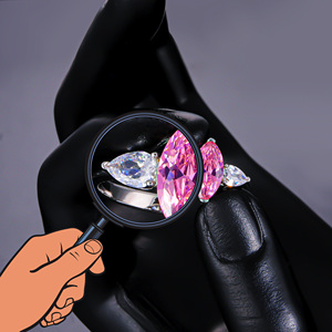 Anillo de compromiso personalizado, anillo de compromiso con corte de ojo de caballo, solitario, Zirconia cúbica, CZ, anillos de promesa de boda, alianzas de boda para mujer - Product Image 5