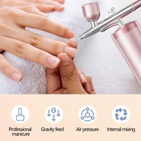 Compresor de Aerógrafo Profesional Recargable para Arte de Uñas, Coloración del Cabello, Hidratación Facial y Maquillaje para Uso en Salón