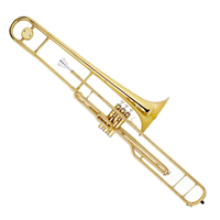 Weifang for Cheap BB Key Slide Tenor Trombone Gold Lacquer Brass Portable
