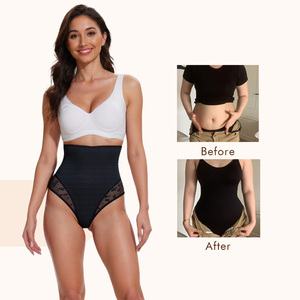 Mutandine Modellanti a <span class=keywords><strong>Vita</strong></span> <span class=keywords><strong>Alta</strong></span> per Donna, Sexy <span class=keywords><strong>Perizoma</strong></span> in Pizzo con Controllo Pancia, Shapewear Modellante - Product Image 2