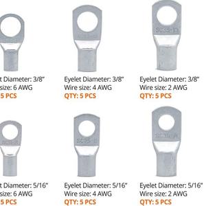 Kit de connecteurs de bornes Sc16 35, 30 bornes à sertir en cuivre pour l'installation de câblage électrique - Product Image 2