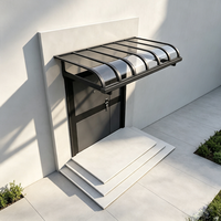 Auvent de fenêtre vertical en alliage d'aluminium moderne, à ouverture extérieure, pour villa, esthétique, isolation thermique, faible entretien