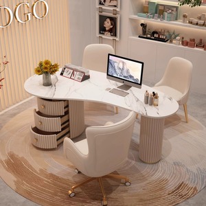 <span class=keywords><strong>Escritorio</strong></span> de Oficina Moderno, Minimalista y de Lujo para Consultoría Médica y de Belleza, Mesa de Recepción y Negociación - Product Image 6