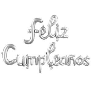 Película de aluminio de Feliz cumpleaños unida en <span class=keywords><strong>español</strong></span> de 16 pulgadas Feliz Cumpleanos letras globo de aluminio para decoración de fiesta telón de fondo - Product Image 6