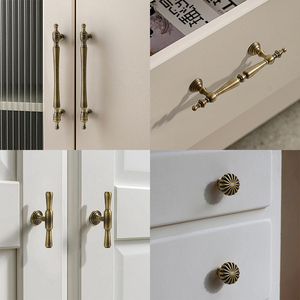 Classico <span class=keywords><strong>Vintage</strong></span> antico bronzo ottone solido maniglia armadio da cucina cassetto <span class=keywords><strong>maniglie</strong></span> e pomelli per mobili - Product Image 6