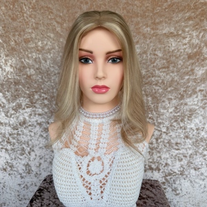 ท็อปเปอร์ผมแท้แบ<span class=keywords><strong>บ</strong></span>ลูกไม้สำเร็จรูป สี<span class=keywords><strong>บ</strong></span><span class=keywords><strong>ลอน</strong></span><span class=keywords><strong>ด์</strong></span>อ่อน สำหรับผู้หญิง  แบ<span class=keywords><strong>บ</strong></span>ตาข่าย HD  ปมเดี่ยวขนาดเล็ก - Product Image 6