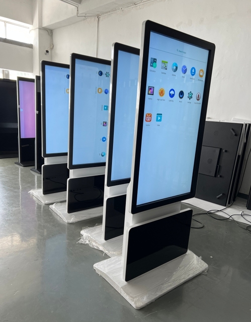 Floor Standing 43 49 55 65 Inch LED Display Screen Interactive Rotatable Touch Screen Kiosk