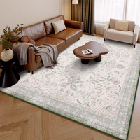 Luxe 5x7 traditionnel Floral turc en peluche couverture de sol lavable Boho tapis jeter tapis pour salon chambre cuisine