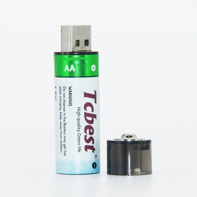 Bulk 1.5V USB Rechargeable Lithium Battery Type C Constant Output Li-ion Batteries with Charger Cable for Wireless Mouse Toy LED