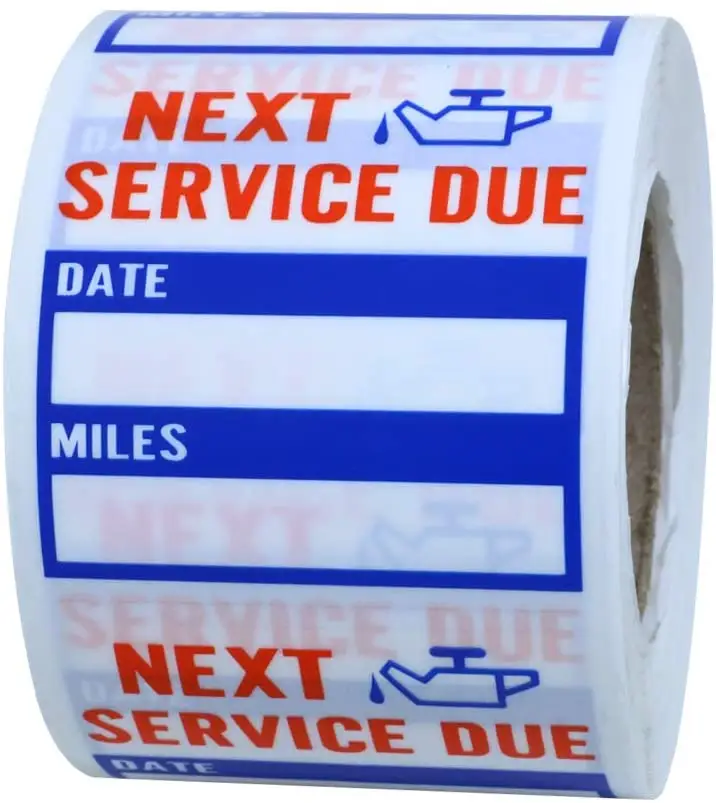 Oil Change Reminder Stickers Service Reminder Labels Low-Tack Windshield Stickers for Cars Windows Windshield
