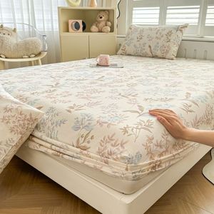 Juego de Ropa de <span class=keywords><strong>Cama</strong></span> King de Lujo 100% Algodón, Estampado, Transpirable, Sábana Ajustable, Calidad de Hotel y Hospital, Estilo Liso - Product Image 4