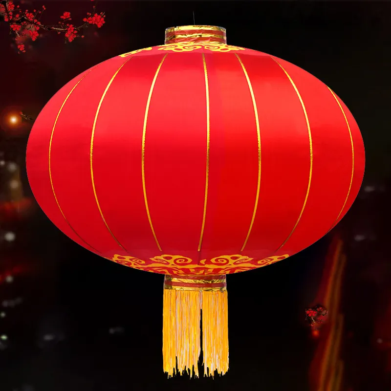 LUCKY Wholesale Customized Printing Outdoor Waterproof Traditional Red New Year Chinese Big silk lantern