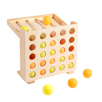 Jeu de puzzle 3D en bois Quatre à la suite, jouet éducatif interactif pour parents et enfants, pour l'entraînement à la réflexion des enfants