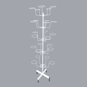 Giá để mũ xoay tầng tầng, từ sàn đến trần, bảy tầng, năm tầng, kiểu siêu thị - Product Image 3