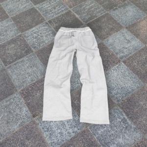 Logotipo personalizado bordado 100% algodón Streetwear Joggers Vintage Raw Edge cintura pantalones con rayas laterales para hombres - Product Image 3