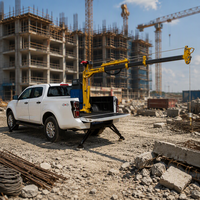 Mini-grue de camionnette de 0,8 tonne, grue mobile électrique légère et portable, machine montée pour la manutention de marchandises