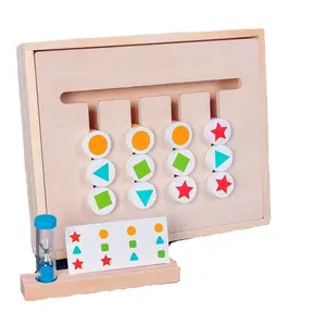 Permainan pencocokan warna berbentuk kayu
Kayu serbaguna kecerdasan awal bentuk warna cocok permainan
Sha kayu permainan empat warna logika