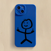 Mignon Dessin Animé Matchman Mat Silicone Téléphone étui pour iphone 11 12 13 14 15 Pro Max XR XS X 7 8 Plus SE 2020 Couverture Arrière Souple