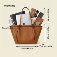 Sac fourre-tout en PU personnalisé pour femme, style européen et américain, haut de gamme, grande capacité, sac à bandoulière pour les trajets quotidiens, design minimaliste