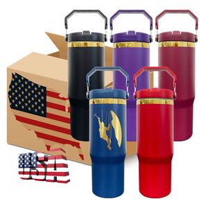 <b>Plastic</b> Double Wall Vacuum Insulated 30oz <b>Mirror</b> Gold Plated Flip Straw Tumbler 6-12 Hours Thermal Performance Laser Engraving - Product Image 1