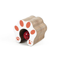 Griffoir magnétique multifonctionnel pour chat, résistant à l'usure et aux rayures, avec clochette et motif empreinte de patte, pour l'exportation