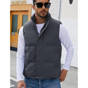 Mens Puffer Vest Winter Lightweight Stand Collar Sleeveless Quilted Outerwear Windproof Casual <b>Jacket</b> - Product Image 3