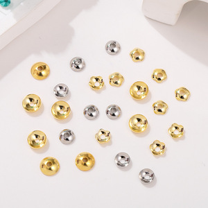 <b>Copper</b> Flower Holder 18K Gold Plated Round For <b>Bracelet</b> Making DIY Jewelry Accessories - Product Image 1