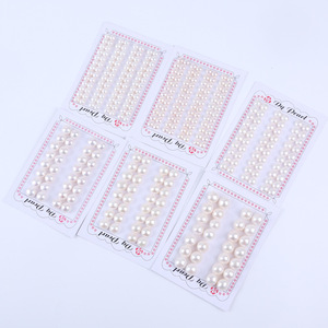 Cuentas de Perlas de Agua Dulce al por Mayor para Hacer Anillos y Aretes, Cuentas Planas de Media Perforación, Cuentas Mantou Blancas y Rosas, Cuentas Desnudas de Todos los Tamaños - Product Image 1