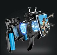 Manette de jeu pour téléphone portable PUBG Mobile, joystick, ventilateur de refroidissement 2000mAh, manette de jeu avec poignée de refroidissement pour téléphones IOS et Android jusqu'à 6,5 pouces