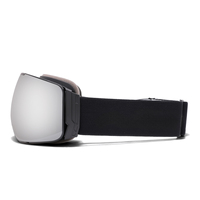 Masque de ski pour adulte HB-10D avec verres miroir, protection anti-buée et anti-éblouissement, argenté, protection UV400, sangle réglable, couvrance intégrale