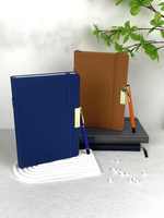 Journal en cuir de luxe avec fermoir en métal pour la lecture de notes Revue de projet Business Professional-Grade