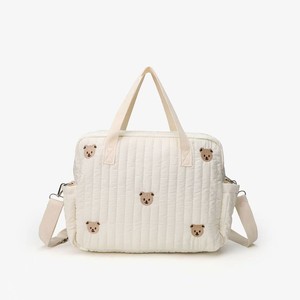 Nouveau <span class=keywords><strong>sac</strong></span> à main de maternité portable à bandoulière unique, style tendance, broderie visage d'ours, grande capacité, polyester et <span class=keywords><strong>coton</strong></span> - Product Image 3