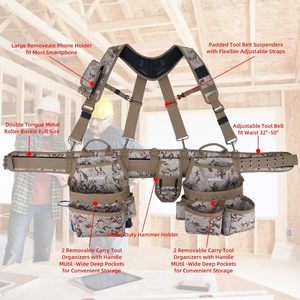 Sac à outils MELOTOUGH avec bretelles, sac de travail pour électricien et <span class=keywords><strong>charpentier</strong></span> - Product Image 3