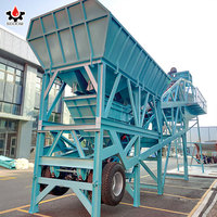 Centrale à béton portative mobile 25-100m3/h YHZS 50 60 75 90 120 M3/h Centrale à béton semi-mobile