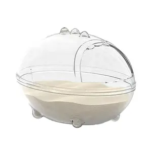 Pet New Design Oval Shapes Transparent Acrylic Syrian Hamster Guinea Pig Bathroom with safe and environmental friendly plastic