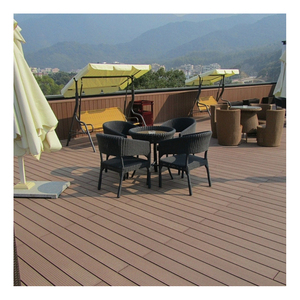 Impermeabile Anti-scivolo WPC composito scanalato Decking PVC compensato pavimenti per uso esterno con venature di legno trattamento superficiale - Product Image 5