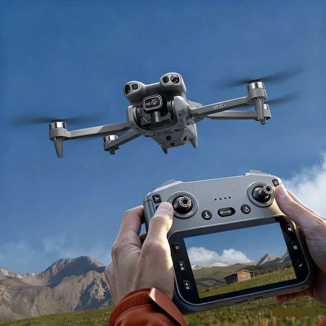 NEW long range Mini 5 Pro Drone GT50 4.5g Screen Gps 5g Obstacle Avoidance 4K Dual Camera Foldable Fpv RC Helicopter Quadcopter